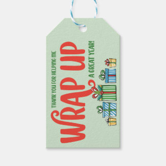 Realtor Pop-By Afsluiten van het jaar Kerstmis Dec Cadeaulabel