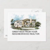 Realtor Post Card Briefkaart (Voorkant / Achterkant)