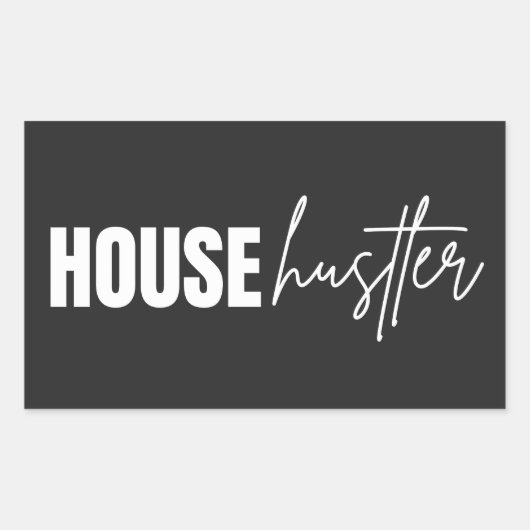 Realtor Professional House Hustler Rechthoekige Sticker (Voorkant)