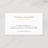 Realtor professionnel, Carte de visite de Attorney (Dos)