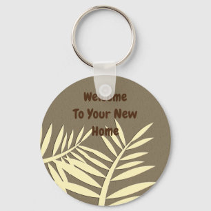 Realtor Promotion Leaf Silhouette Real Estate Sleutelhanger