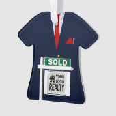 Realtor Rouge Cravate Vendu Signal Personnalisé (devant)