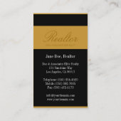 Realtor Script Yellow Gold Plaque Visitekaartje (Achterkant)