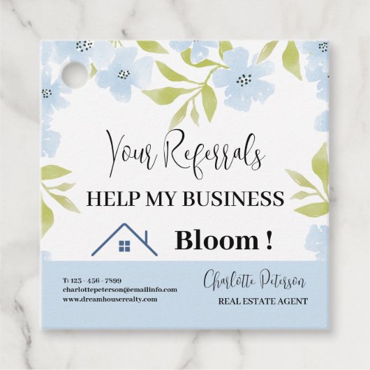 Realtor Spring Pop door Gift Labels (Voorkant)