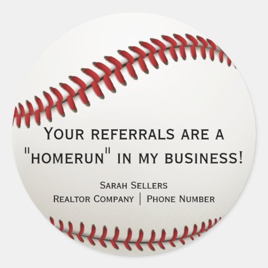 Realtor Summer Baseball Thème Pop Par Stickers (Devant)