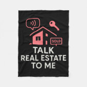 Realtor Talk Real Estate To Me Fleece Deken (Voorkant)