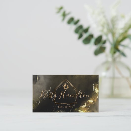 Realtor Visitekaartje onroerend goed (Staand voorkant)