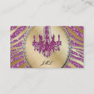 Realtor Visitekaartje Zebra Glitter Chandelier