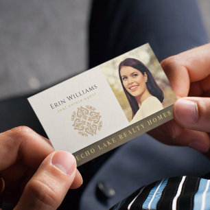 Realtor voegt uw Logo en foto toe   Onroerend goed Visitekaartje