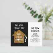 Realtor WE KOPEN HUISVESTING Briefkaart (Staand voorkant)