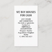 Realtor WE KOPEN HUISVESTING Visitekaartje (Achterkant)