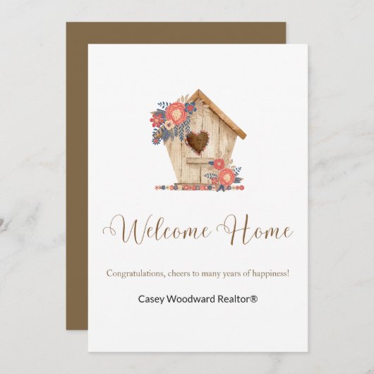 Realtor Welcome Home Persoonlijke Kaart (Voorkant / Achterkant)