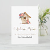 Realtor Welcome Home Persoonlijke Kaart (Staand voorkant)