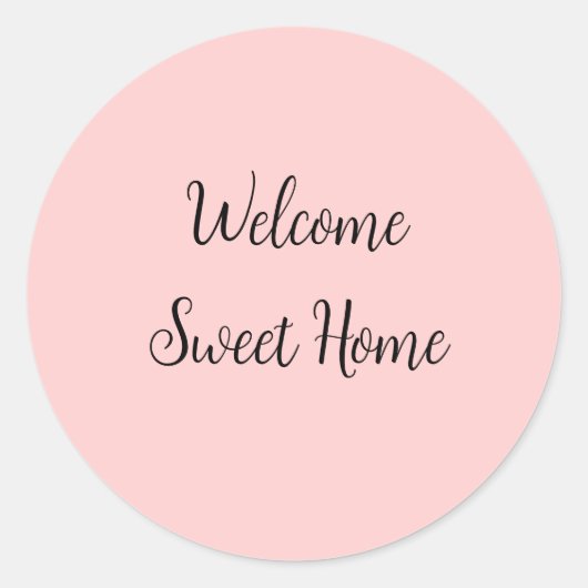 Realtor welkome huisverwarming voegt jouw naam toe ronde sticker (Voorkant)