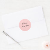 Realtor welkome huisverwarming voegt jouw naam toe ronde sticker (Envelop)
