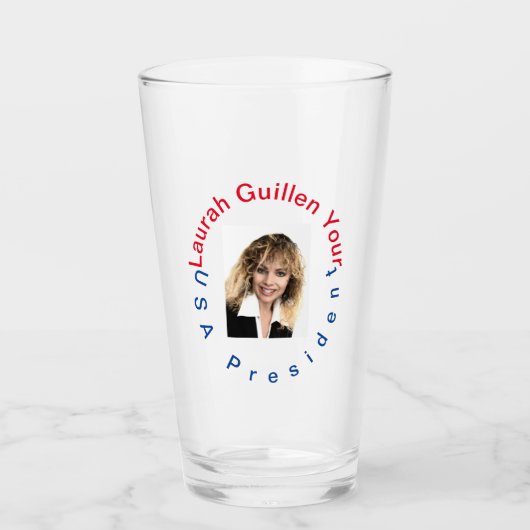 #REALUSAPRESIDENTLAURAHGUILLEN GLAS (Voorkant)