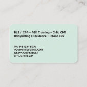 reanimatie-instructeur visitekaartje (Achterkant)