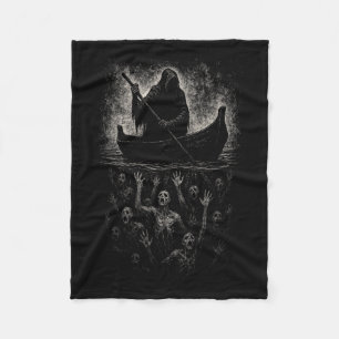 Reaper Horror Gothic Charon Hades Onderwereld Myth Fleece Deken