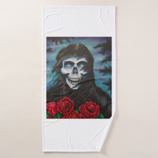 Reaper met Rozen Bath Towel Badhanddoek