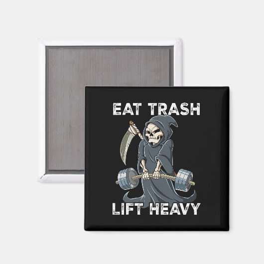 Reapper Gym Gewichtstraining Eet Trash Lift Zwaar Magneet (Voorkant / Achterkant)