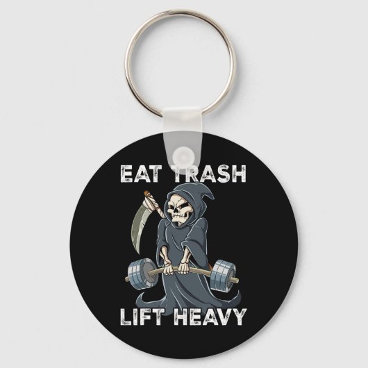 Reapper Gym Gewichtstraining Eet Trash Lift Zwaar Sleutelhanger (Voorkant)