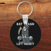 Reapper Gym Gewichtstraining Eet Trash Lift Zwaar Sleutelhanger (Voorkant)