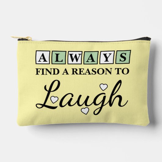 Reason to laugh green yellow etui (Voorkant)