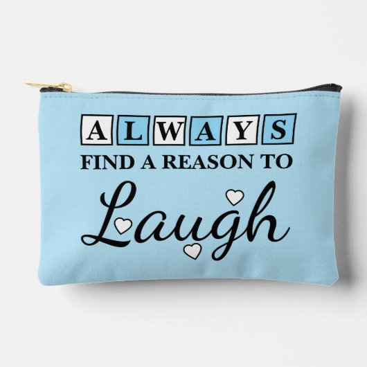 Reason to laugh white blue etui (Voorkant)