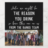 Reason you drink funny Bosses Day Gift, Wijn Etiket (Enkel label)