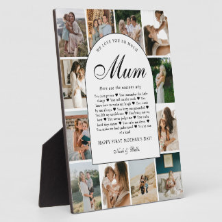 Reasons We Love You Mum Photo Grid Collage Fotoplaat