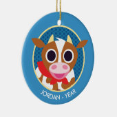 Reba de Koe Keramisch Ornament (Rechts)