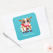 Reba de Koe Vierkante Sticker (Envelop)