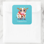 Reba de Koe Vierkante Sticker (Tas)