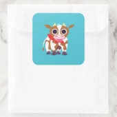 Reba de Koe Vierkante Sticker (Tas)