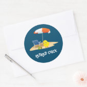 ReBE Chick—Beach Scene Ronde Sticker (Envelop)