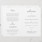 Rebecca katholieke Wedding Mass Ceremony Programma (Voorkant / Achterkant)