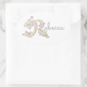 Rebecca ou votre nom commençant par R étiquette (Sac)