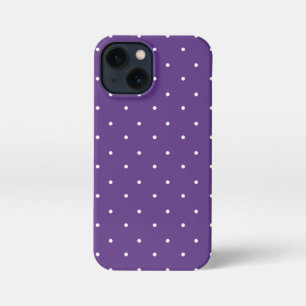 Rebecca Paarse en witte Polka Dots Telefoonhoesjes iPhone 13 Mini Hoesje