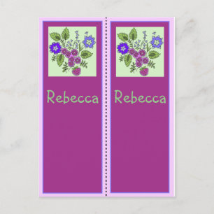 Rebecca Personalized Bladwijzer Briefkaart