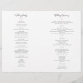 Rebecca Programme de Cérémonie de Messe des Mariag (Dos)