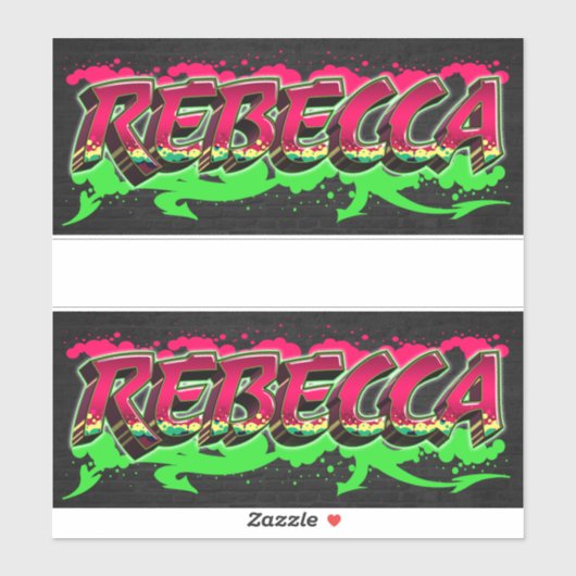 Rebecca Vorname Name Graffiti Aufkleber Sticker (Vel)