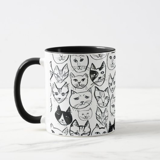 Rebecca's Cool Cats Cute Funny Cat CUSTOM Mok (Links)