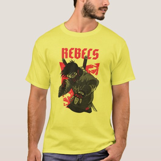 Rebel Anime Mannen T-shirt (Voorkant)