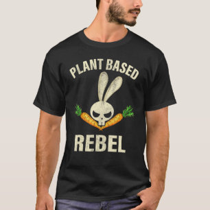 Rebel Bunny Rabbit Carrot Vegan Easte, op plant ge T-shirt