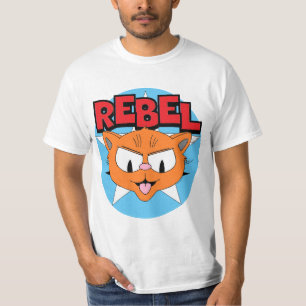 REBEL Cartoon Kat Señor Gato™ op Witte Ster T-shirt