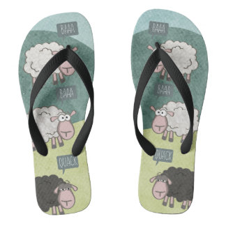 Rebel Funny Sheep (zwarte schapen) Teenslippers
