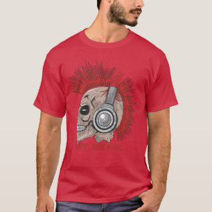 Rebel Harde Muziekgroep Punk Rock Skelet Punks Nie T-shirt