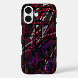 Rebel Kunstenaar - Tekst & Graffiti AbstractDesign iPhone 16 Hoesje