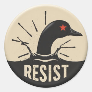 Rebel Loon Kopduik – Weerstandsbadge Ronde Sticker