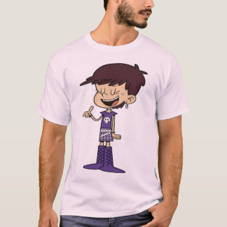 Rebel Meisje met Paarse Laarzen T-shirt